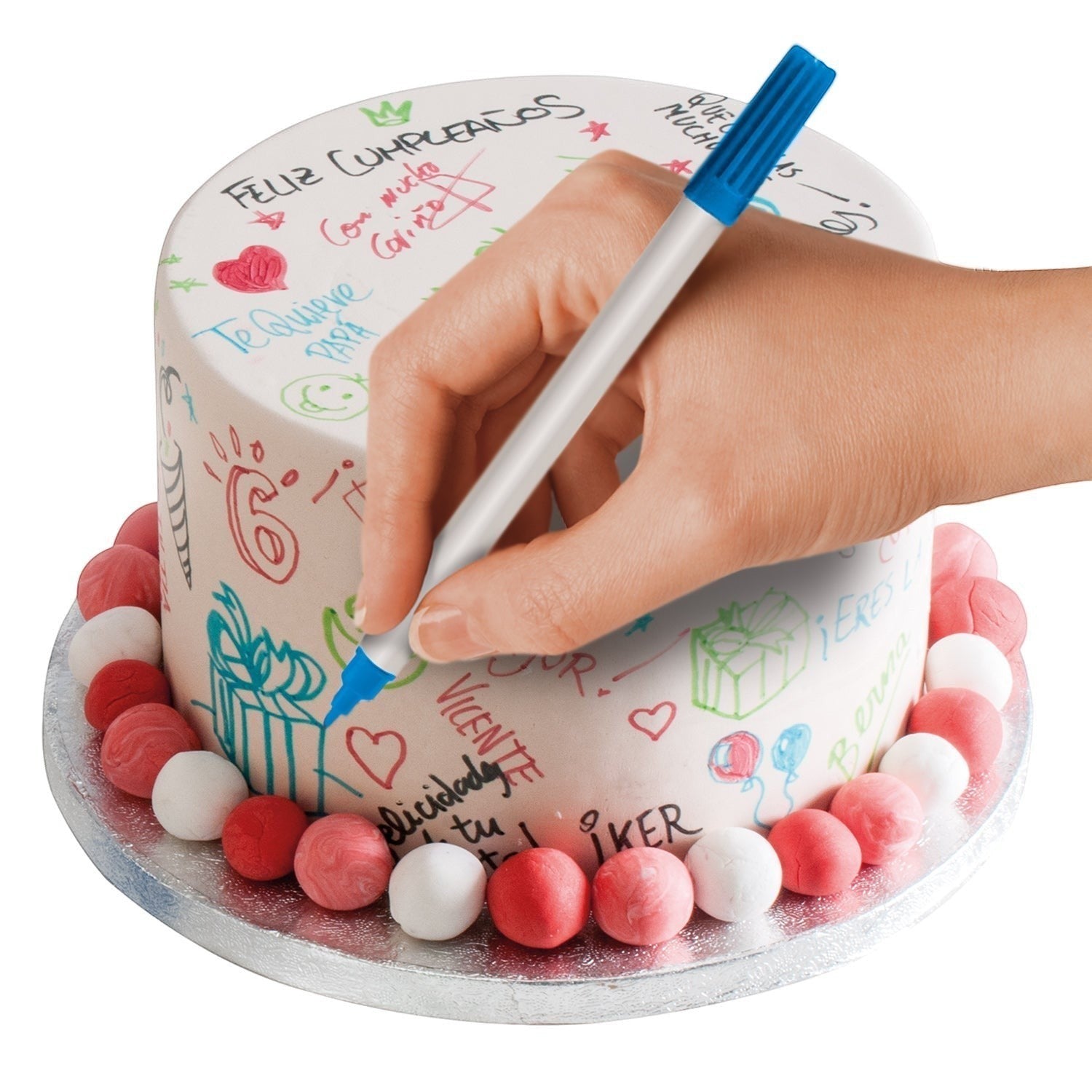 Edible Cake Marker, Double Tip, Colors (4 Pack)