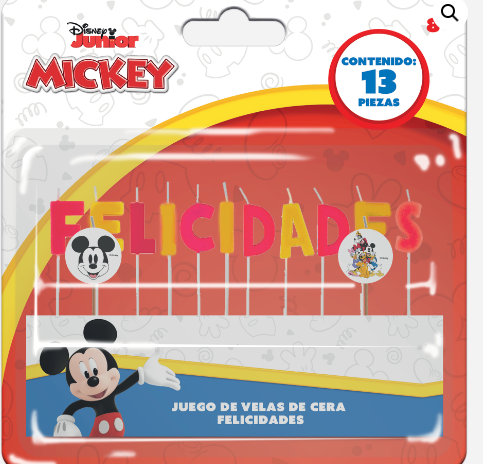 Congratulations Mickey Mouse Candle C/13