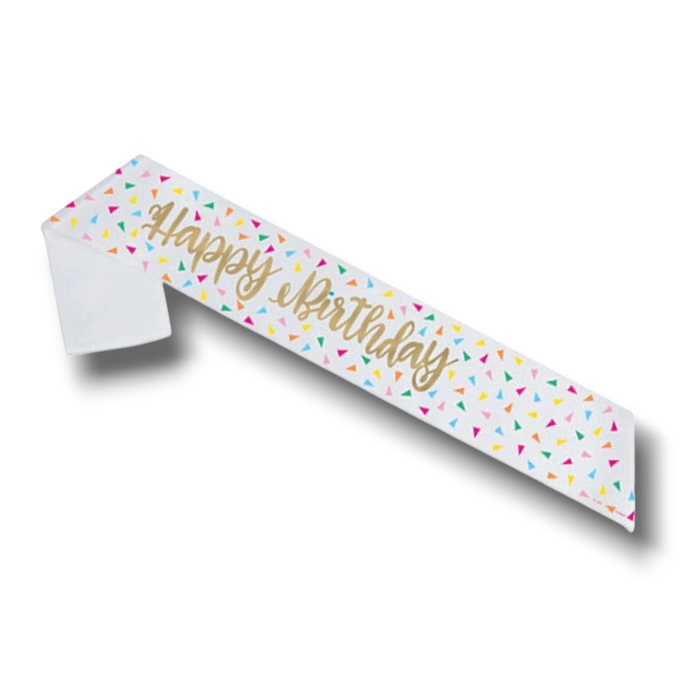 Sash Bright Triangle Birthday Foil C/1