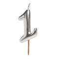 Silver Comic Candle Number 1 C/1