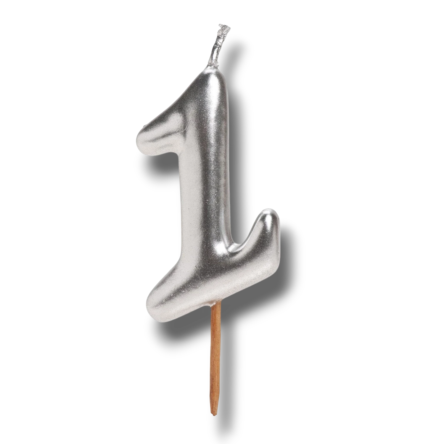Silver Comic Candle Number 1 C/1