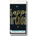 Metallic Happy Birthday Tablecloth C/1