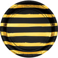 Plato 9" Black Velvet Foil Stripes C/8
