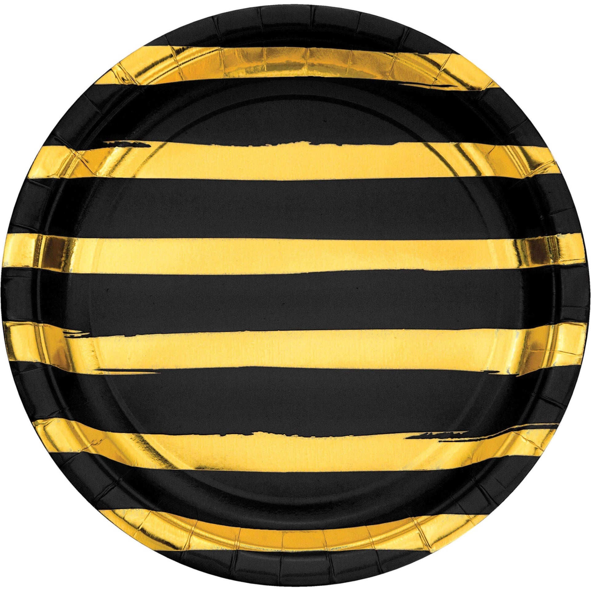 Plato 9" Black Velvet Foil Stripes C/8