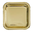7" Square Gold Foil Plate C/8