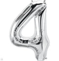 14" Balloon Number 4 Silver C/1