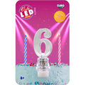 Vela Led Numero 6 C/1