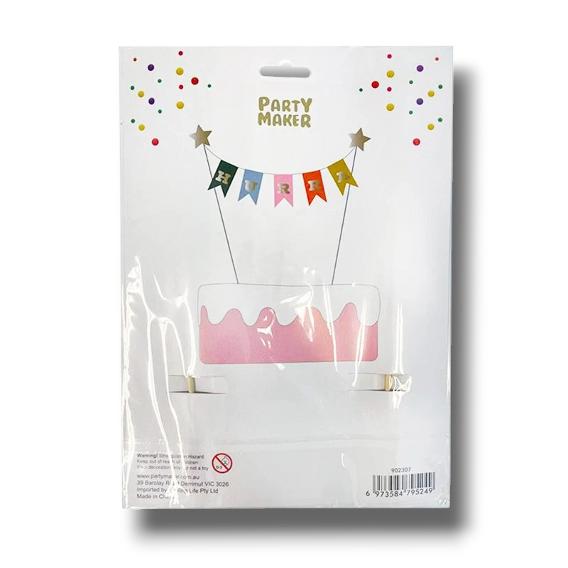 Hurray Cake Topper (1 Pack)