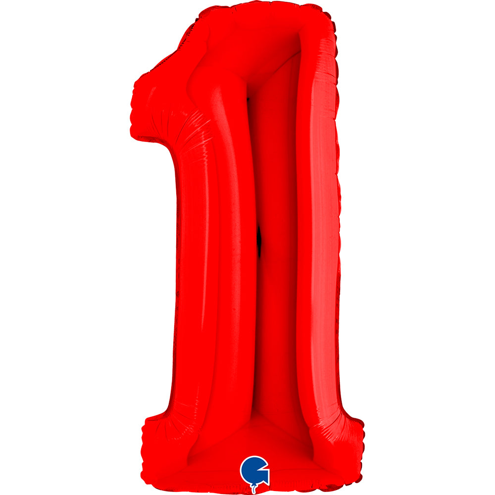 Globo 40" Numero 1 Red