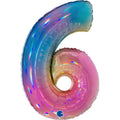 Balloon 40" Number 6 Candy C/1