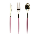 Gold/Pink Cutlery Set (15 pieces)