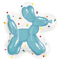 Plate 9" Shaped Balloon Dog / Dog Party C/8