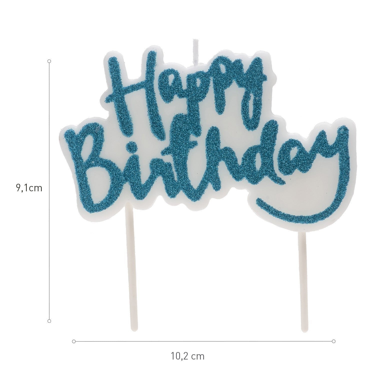 Happy Birthday Blue Candle (1 per candle)