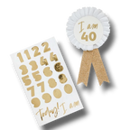 Birthday Badge Gold Personalizable C/1