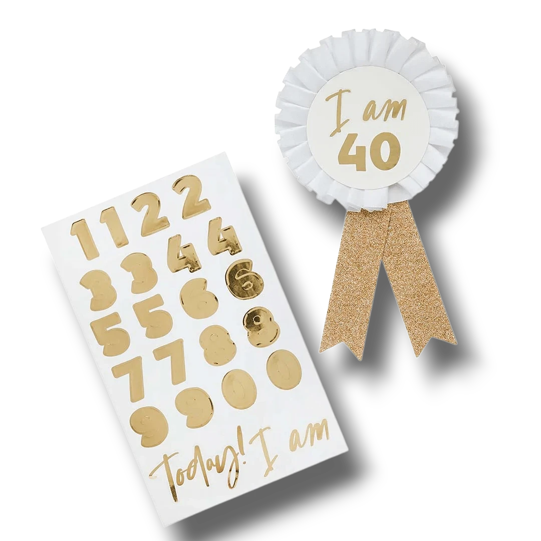 Birthday Badge Gold Customizable C/1