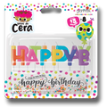 Happy Birthday Stick Candle, Assorted Colors (1 per candle)