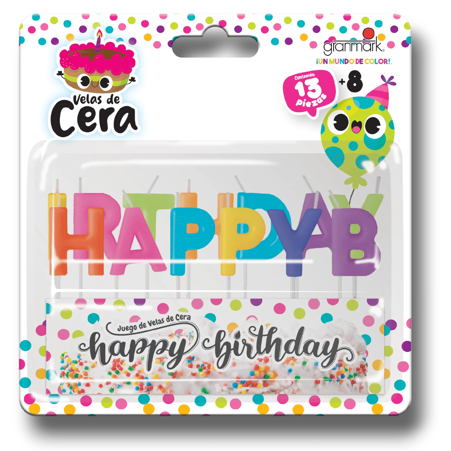 Happy Birthday Stick Candle, Assorted Colors (1 per candle)
