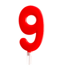 Jumbo Candle Number Red 9 C/1