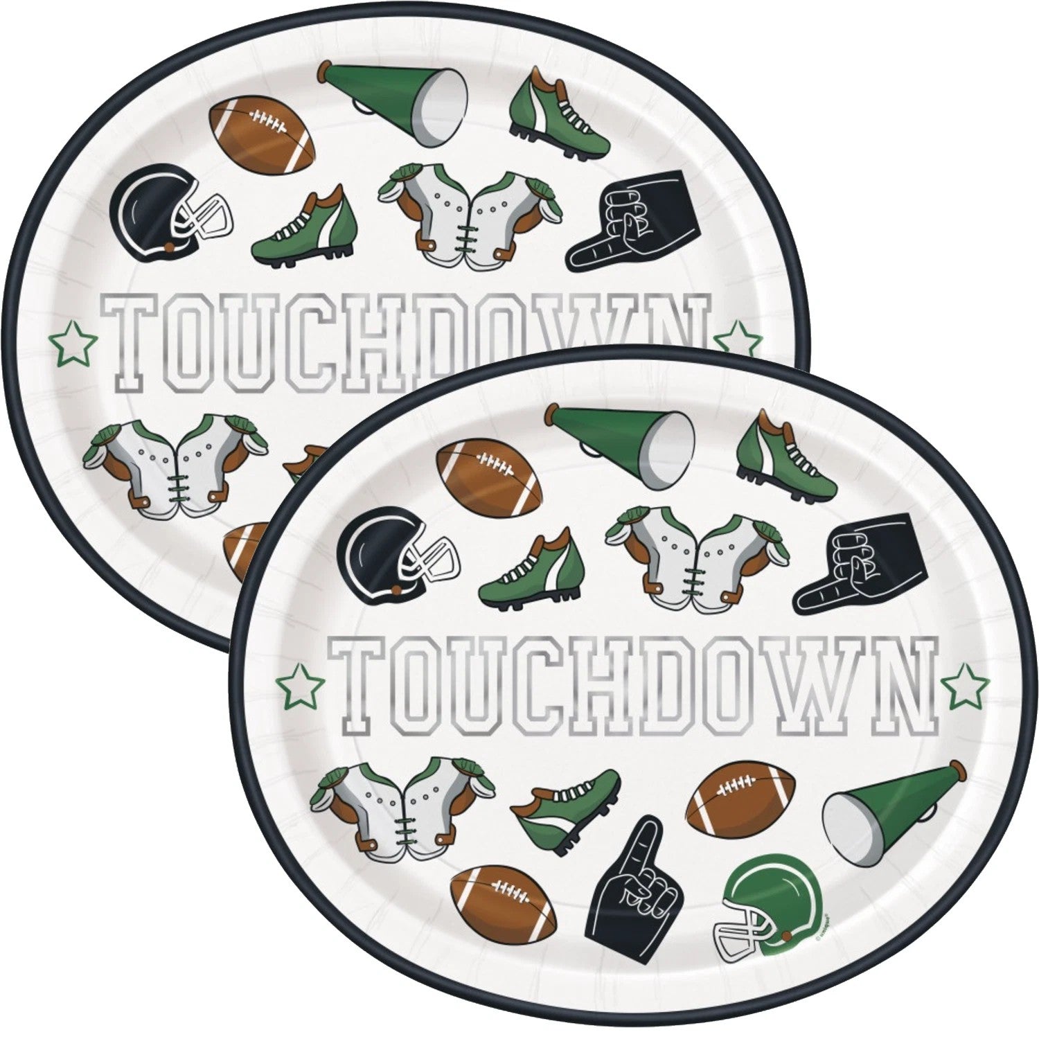 Plato Ovalado Game Face Football C/8