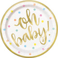 9" Oh Baby Foil Plate C/8
