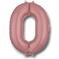 Globo 26" Numero 0 Oro Rosa C/1