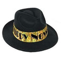 Gold Velour Fedora Hat HNY C/1
