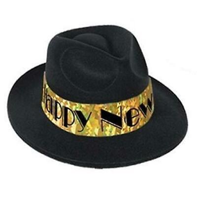 Gold Velour Fedora Hat HNY C/1