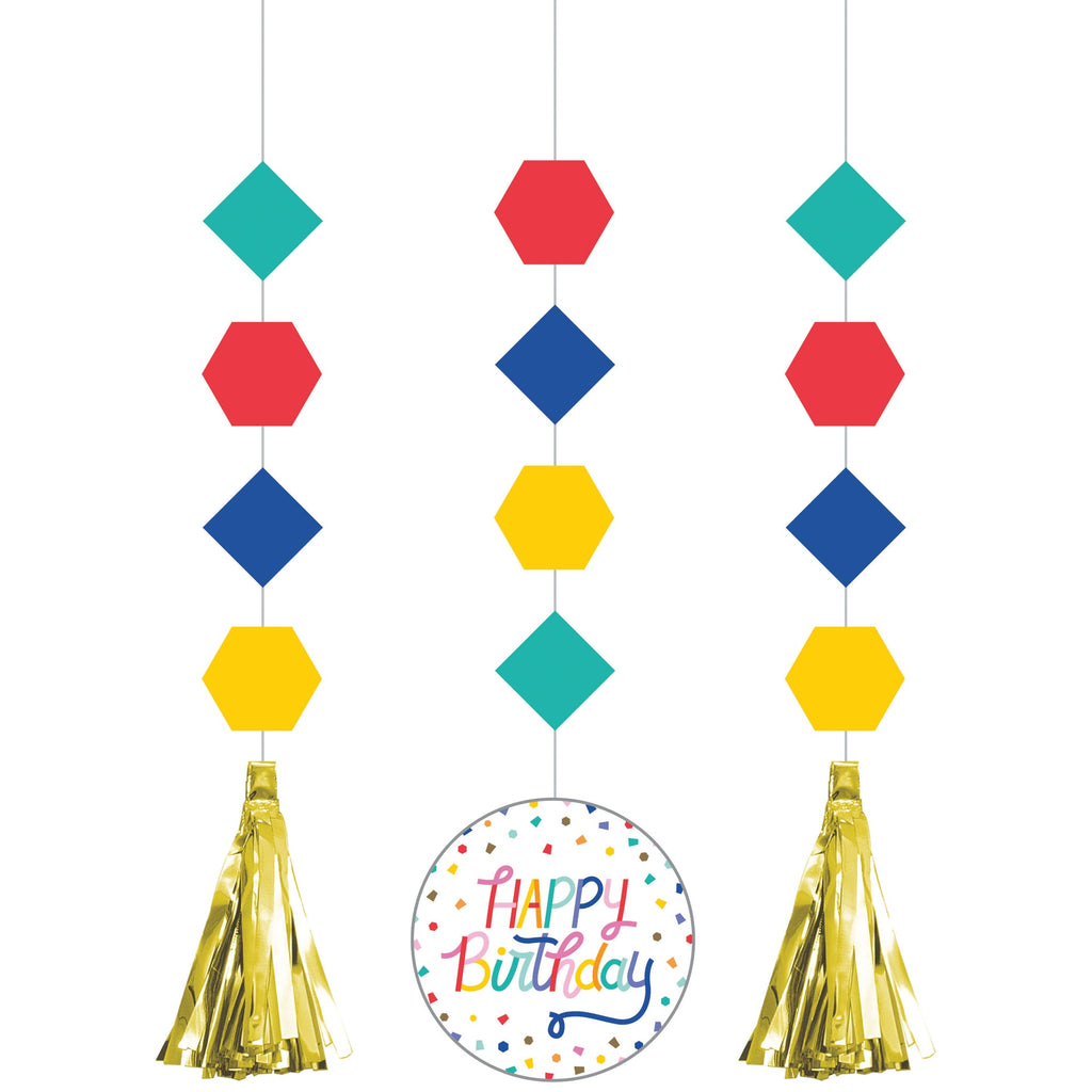 Hanging Cutouts Birthday Confetti C/3