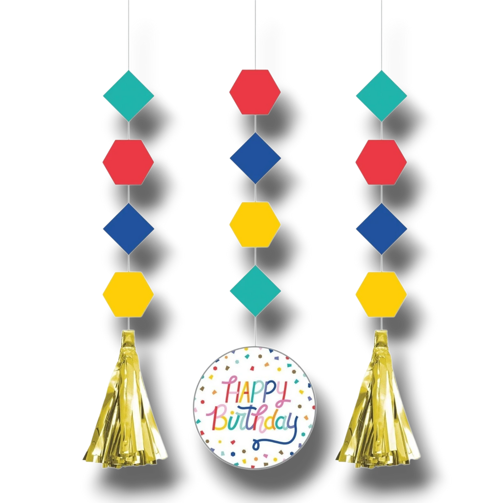 Hanging Cutouts Birthday Confetti C/3