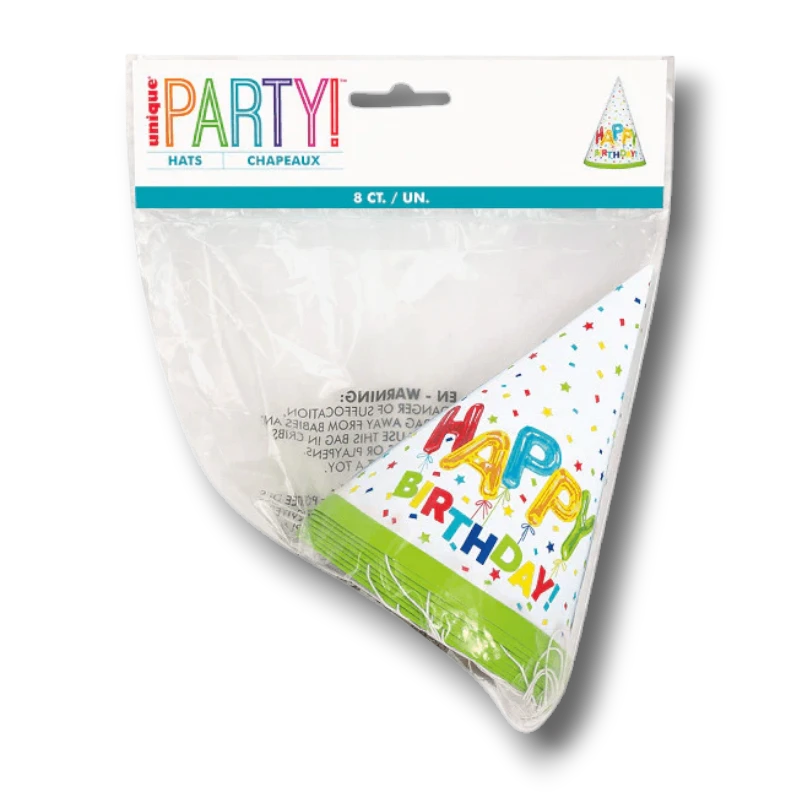 Party Hats Happy Birthday Balloons C/8