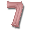 Globo 26" Numero 7 Oro Rosa C/1