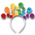 Tiara Pompones Arcoiris C/1