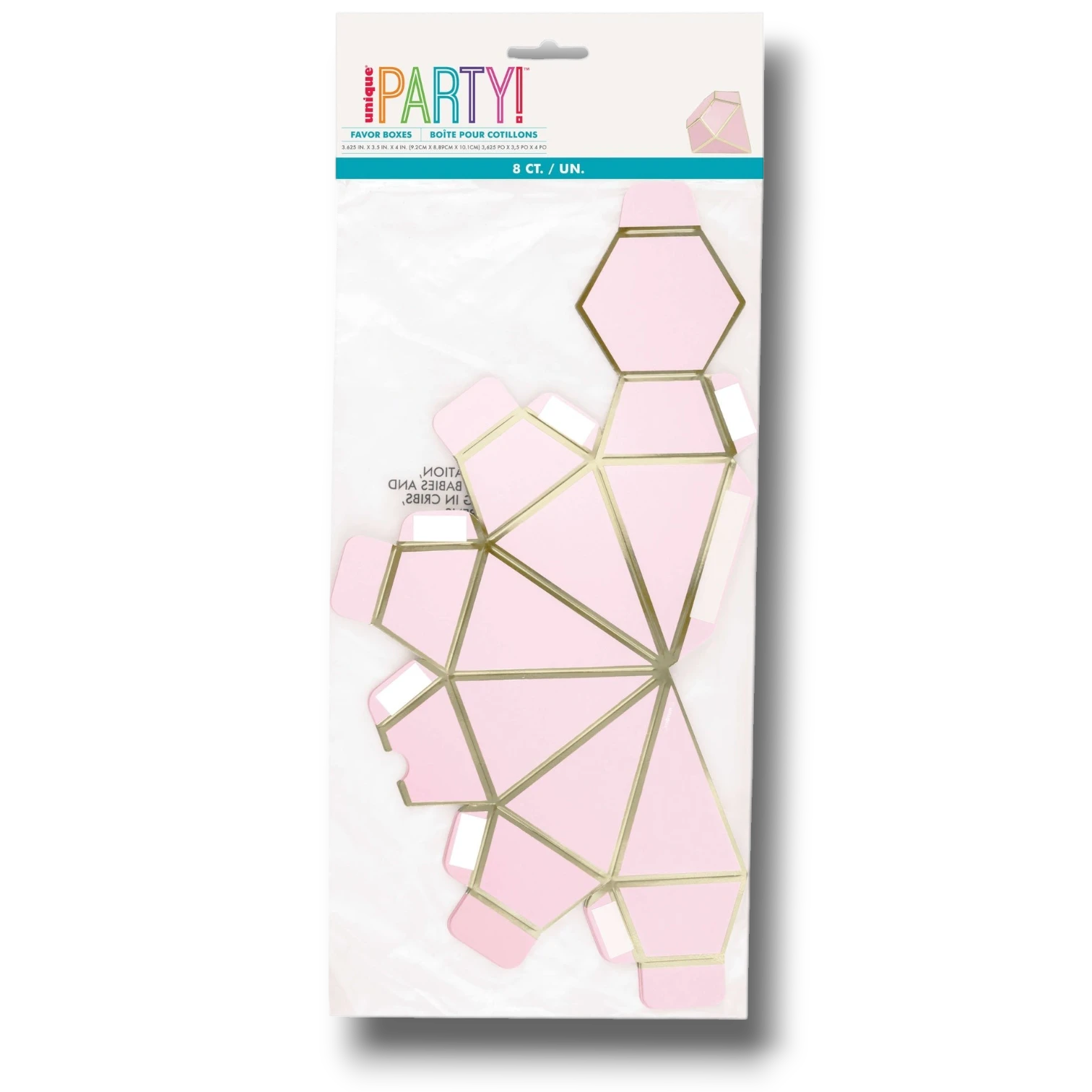 Favor Boxes Pink Blossoms / Rings C/8