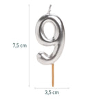 Silver Comic Candle Number 9 C/1
