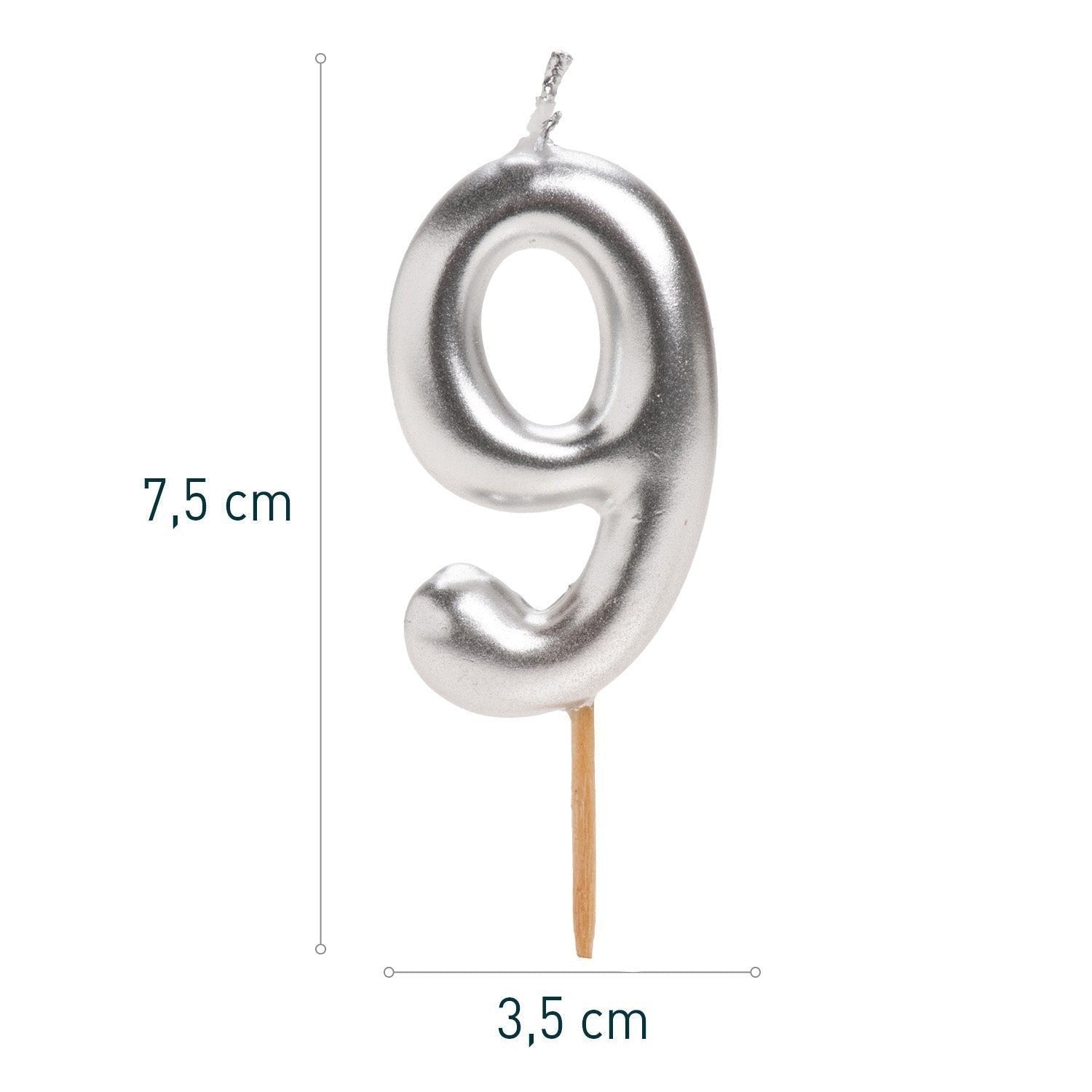 Silver Comic Candle Number 9 C/1