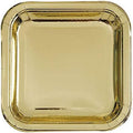 9" Square Gold Plate C/8