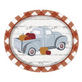Pumpkin &amp; Ginghm C/8 Oval Plate