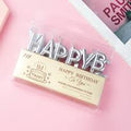 Happy Birthday Silver Candle (1 per candle)