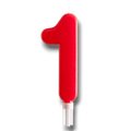 Jumbo Candle Number Red 1 C/1
