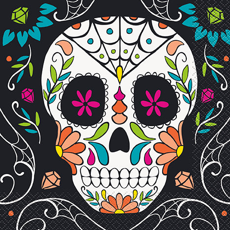Servilleta G Day Of The Dead Skull C/24