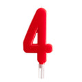 Jumbo Candle Number Red 4 C/1