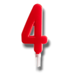 Jumbo Candle Number Red 4 C/1