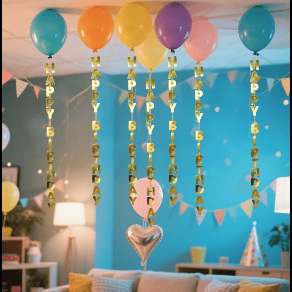 Happy Birthday Foil Strips for Balloon C/5