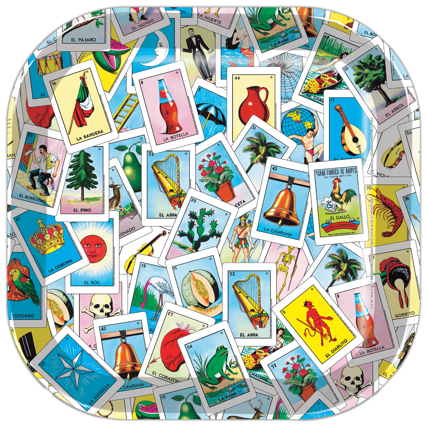 Plato 9" Loteria Mexicana C/6