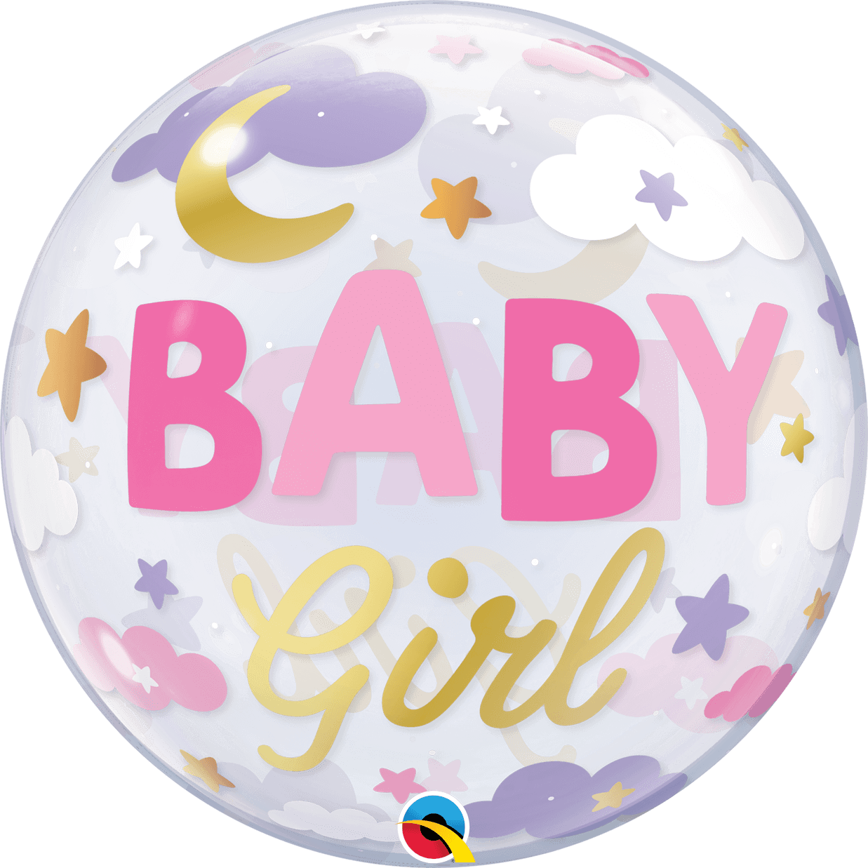 Bubble 22" Baby Girl Moons and Stars C/1