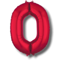 Balloon 36" Number 0 Red C/1