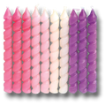 Spiral Pink Candle (10 count)