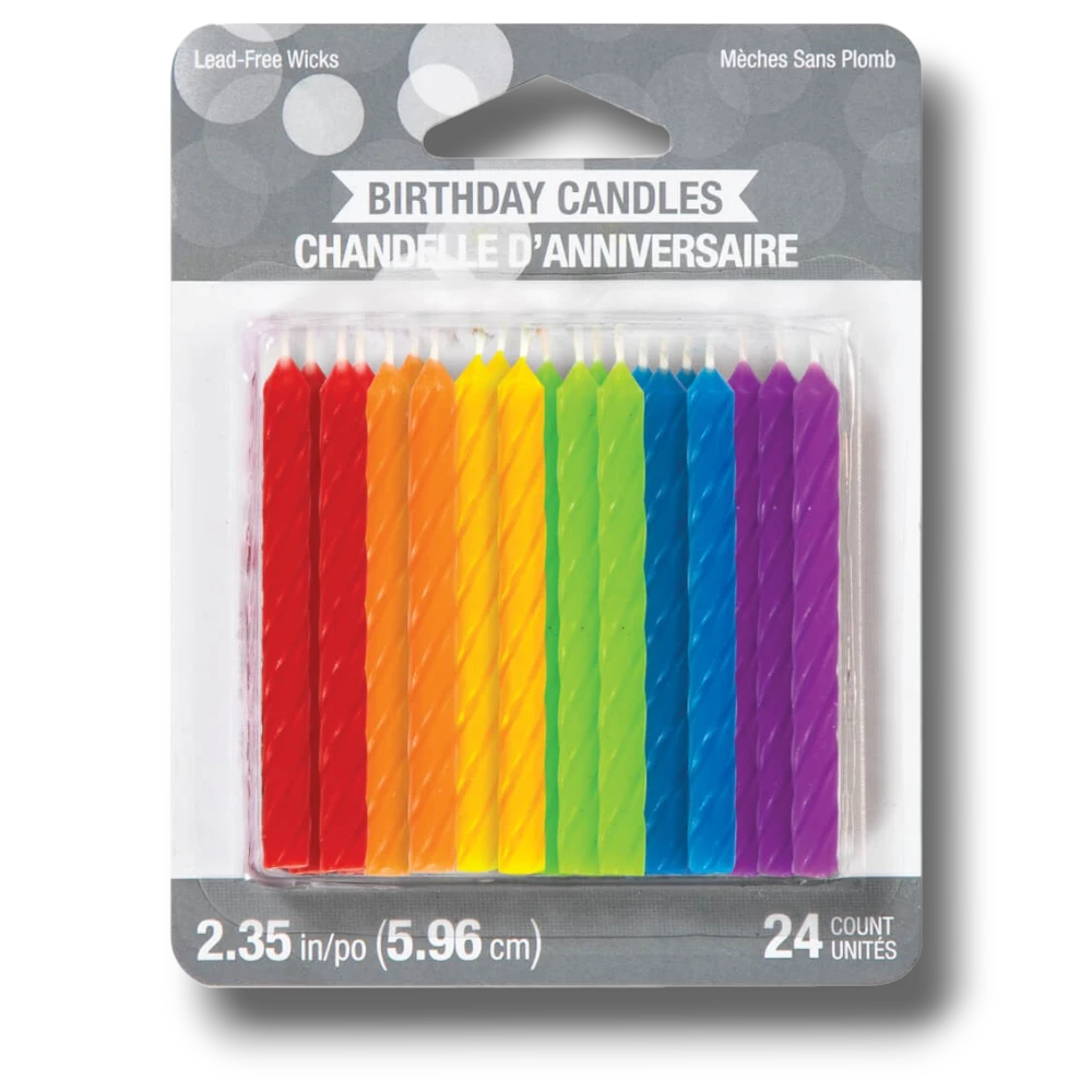 Velas Spiral Rainbow C/24