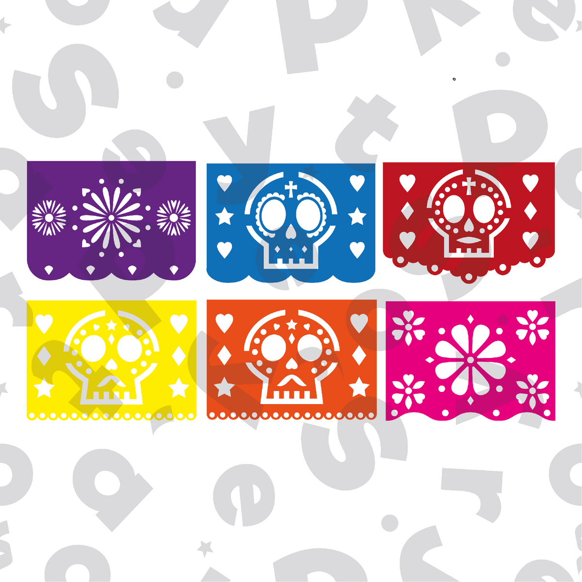 Vinil Electrostatico Papel Picado C/1 – PartyStore