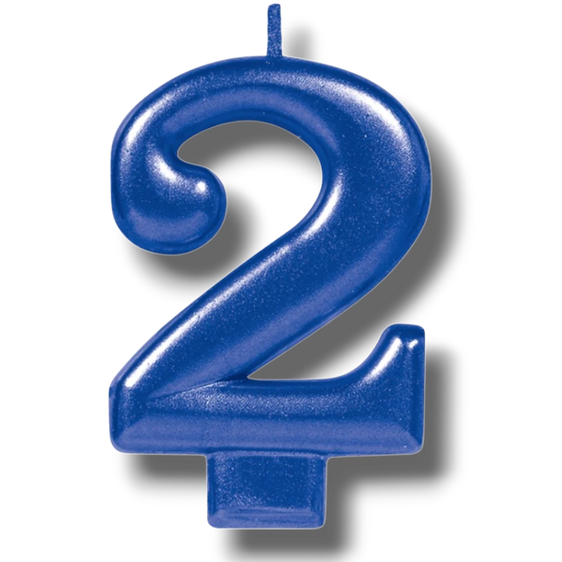Blue Number Candle 2 C/1